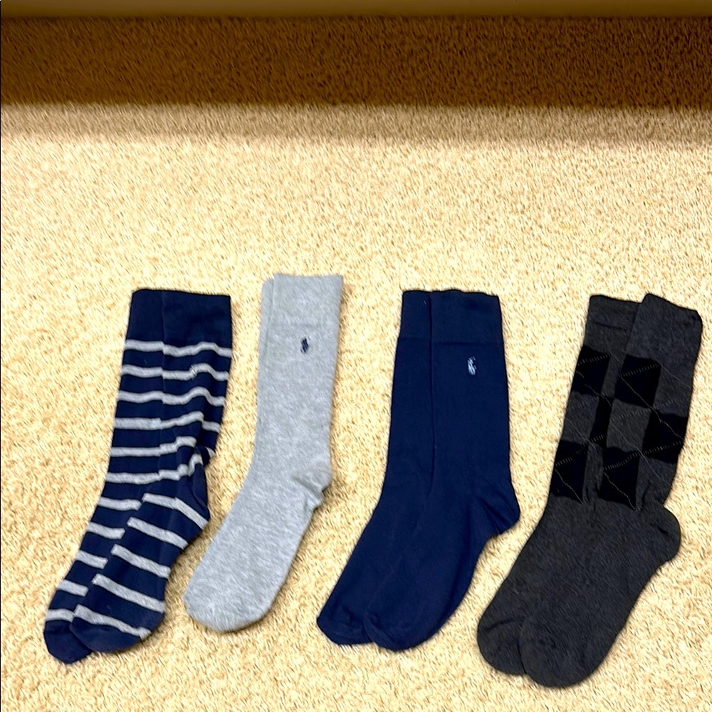 Men's Polo by Ralph Lauren Socks - Navy, Gray, and Black